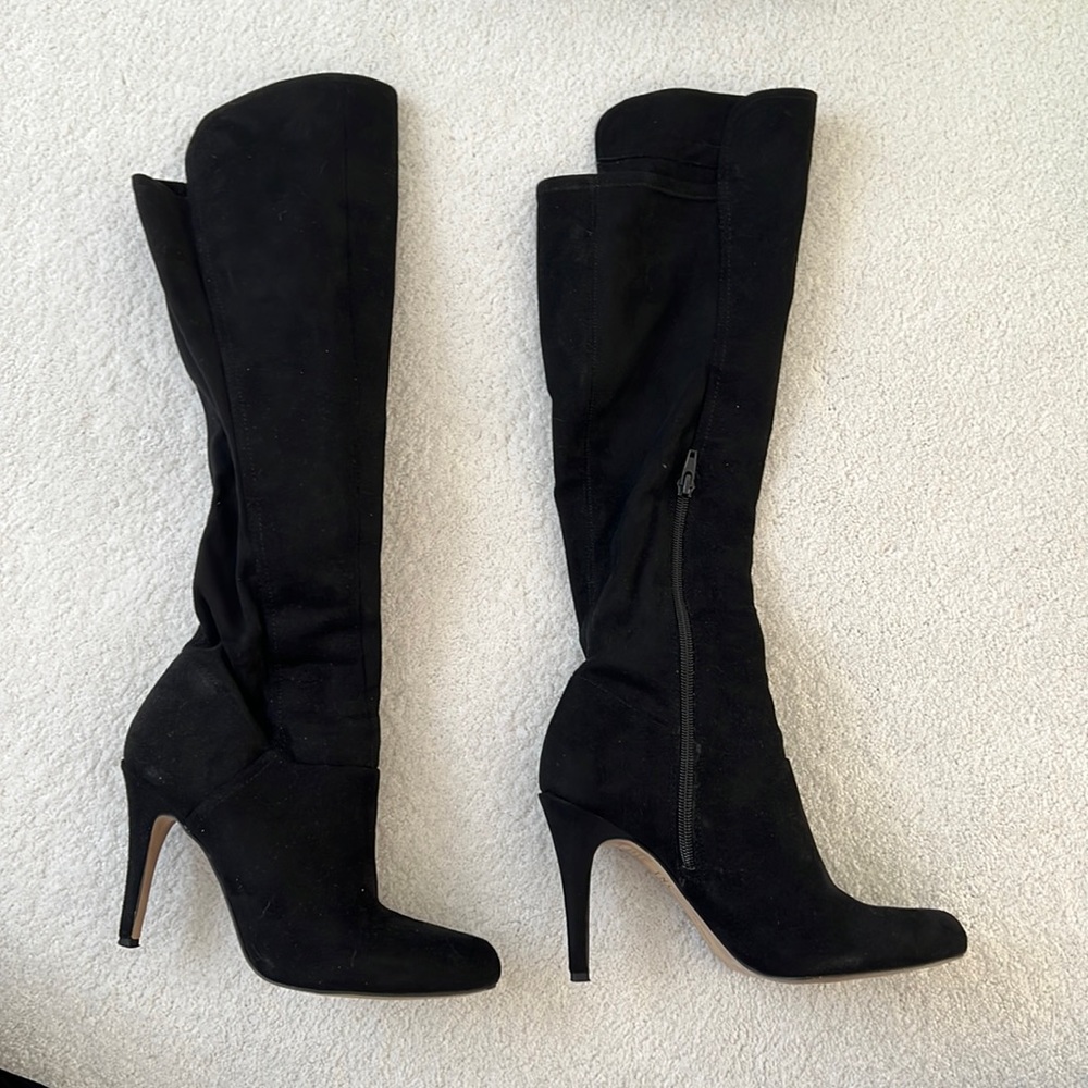 INC black over knee boots